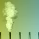 chimneys on a blue green background