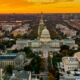 View of the Capitol from above in Washington DC