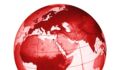 illustration of red and white globe
