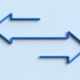 Arrows in opposite directions