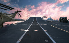 Picture of the flight deck of an aircraft carrier