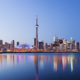 Toronto City Skyline at Night in Canada