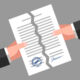 Illustrative image of a torn up contract
